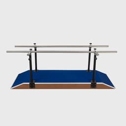 Height and Width Adjustable Gait Training Parallel Bars with Wooden Platform Base (8 Feet) view 1